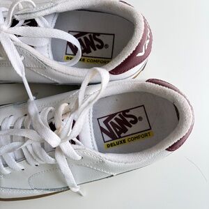 Vans Women’s White Leather Sneakers